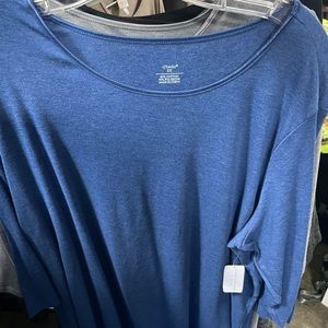 2X Blue Christopher & Banks 3/4 Sleeve Tee NWT